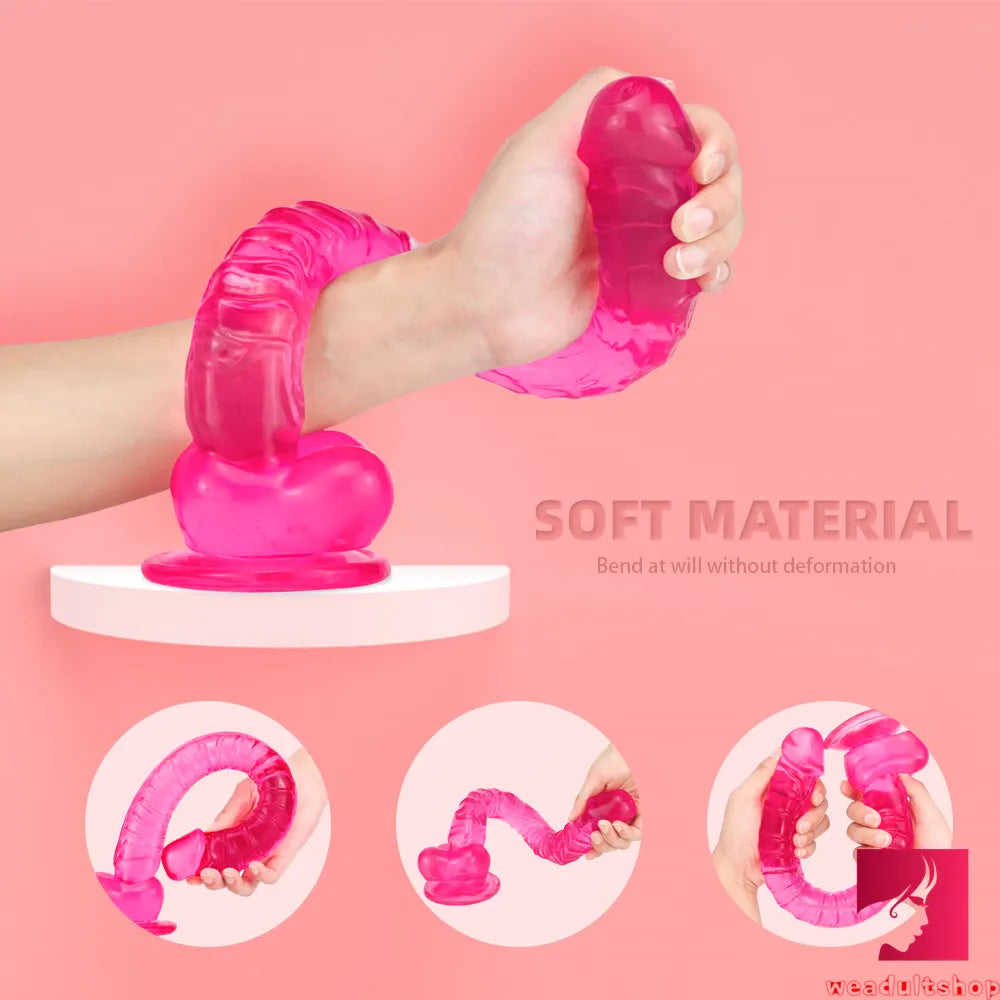 16.5in Super Long Big Dildo With Base For Hands-free Play