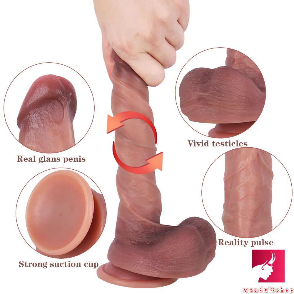 8.27in Anime Women Riding Dildo With Vivid Blue Veins For Fucking