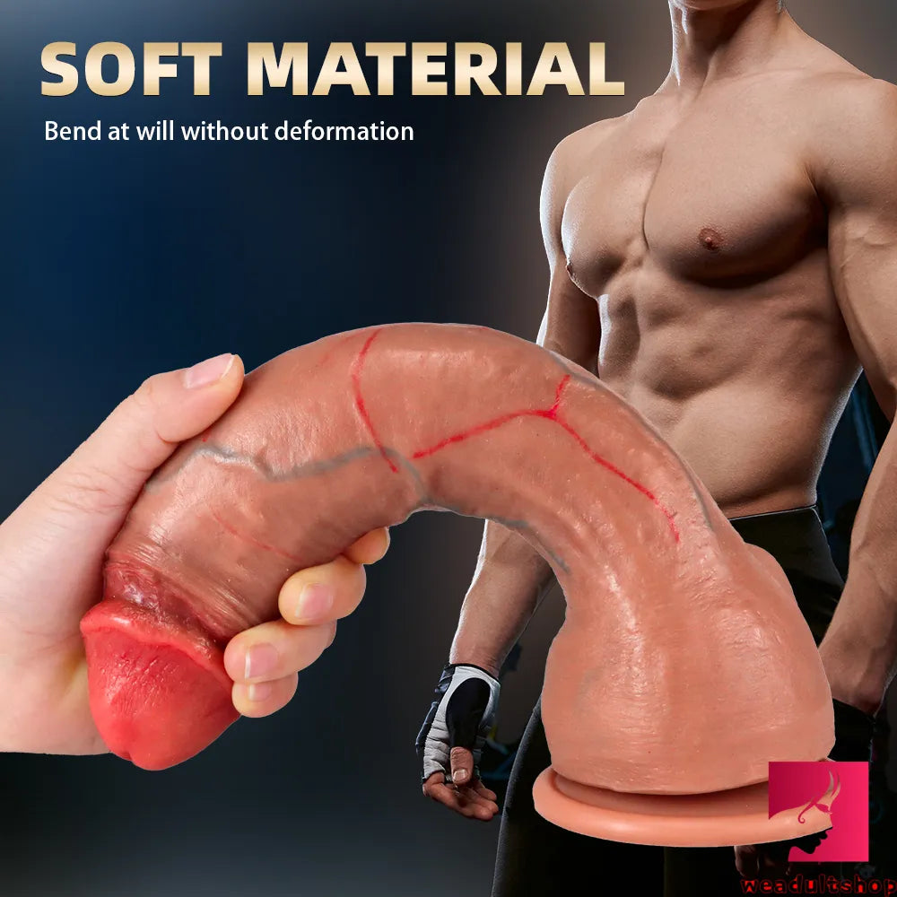 8.66in 10.43in Super Realistic Stick On Asian Huge Penis Dildo