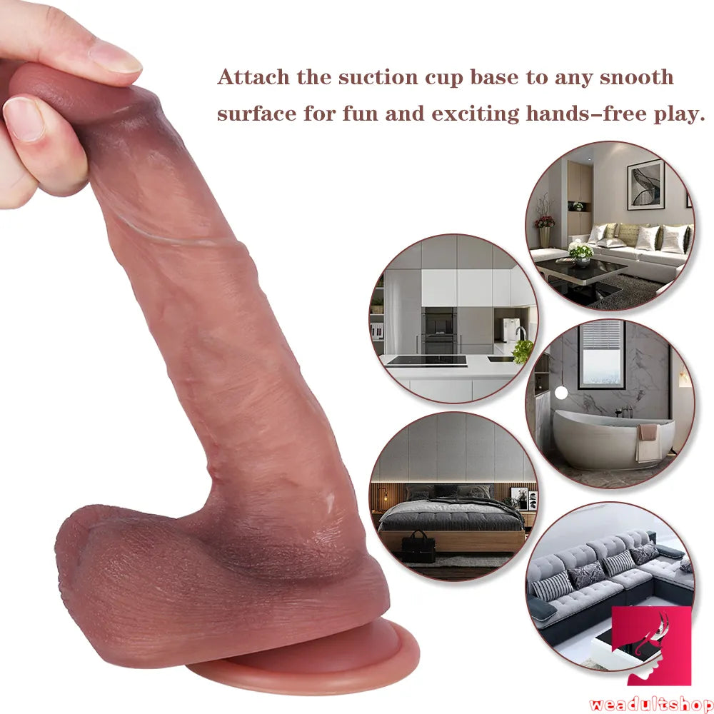 8.27in Anime Women Riding Dildo With Vivid Blue Veins For Fucking