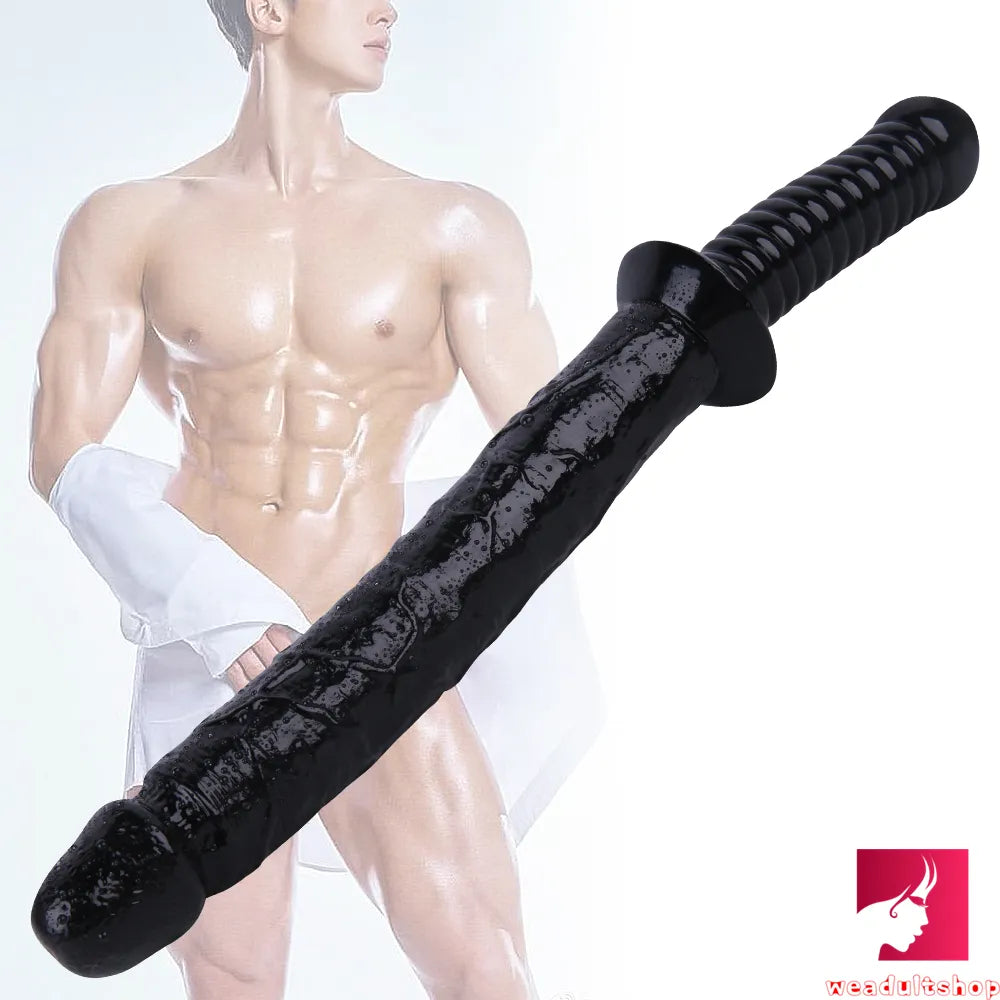 15.35in Realistic Sword Dildo With Handle For Women Masturbation