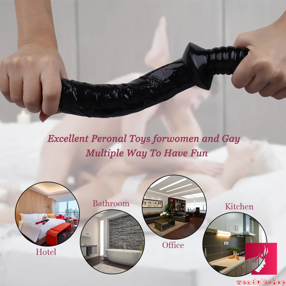 15.35in Realistic Sword Dildo With Handle For Women Masturbation