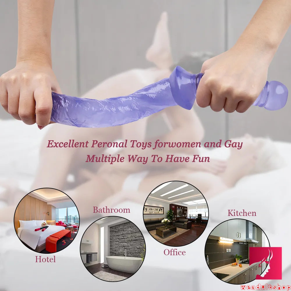 15.35in Realistic Sword Dildo With Handle For Women Masturbation