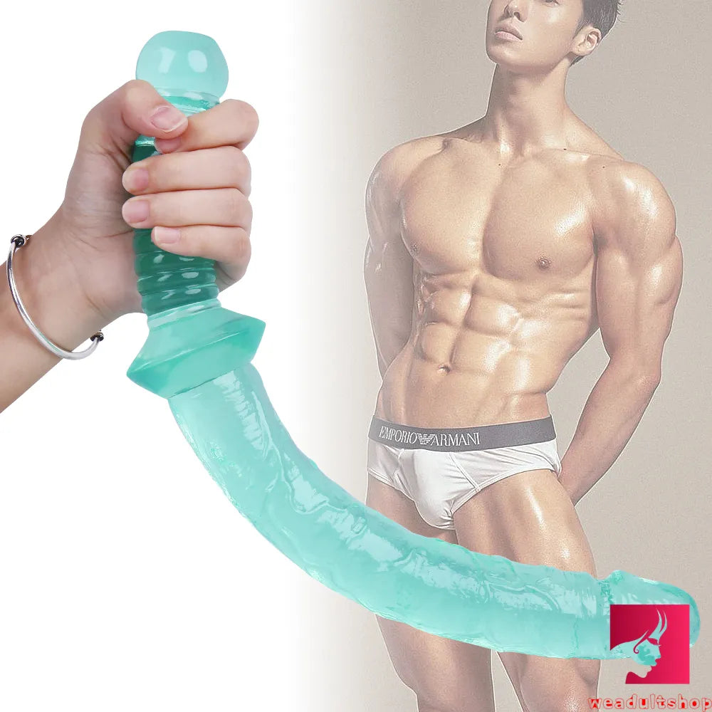 15.35in Realistic Sword Dildo With Handle For Women Masturbation