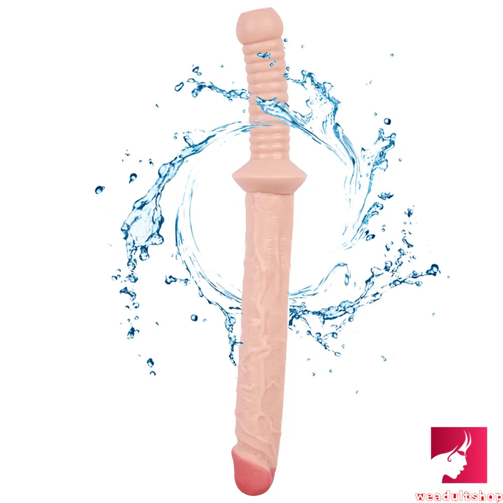 15.35in Realistic Sword Dildo With Handle For Women Masturbation