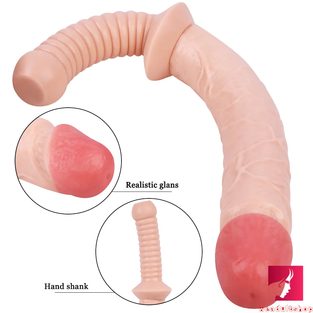 15.35in Realistic Sword Dildo With Handle For Women Masturbation