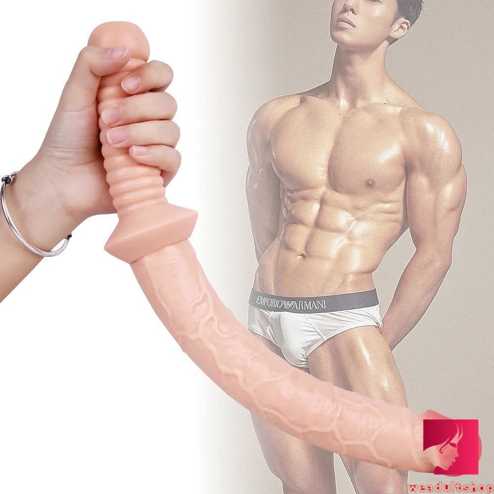 15.35in Realistic Sword Dildo With Handle For Women Masturbation