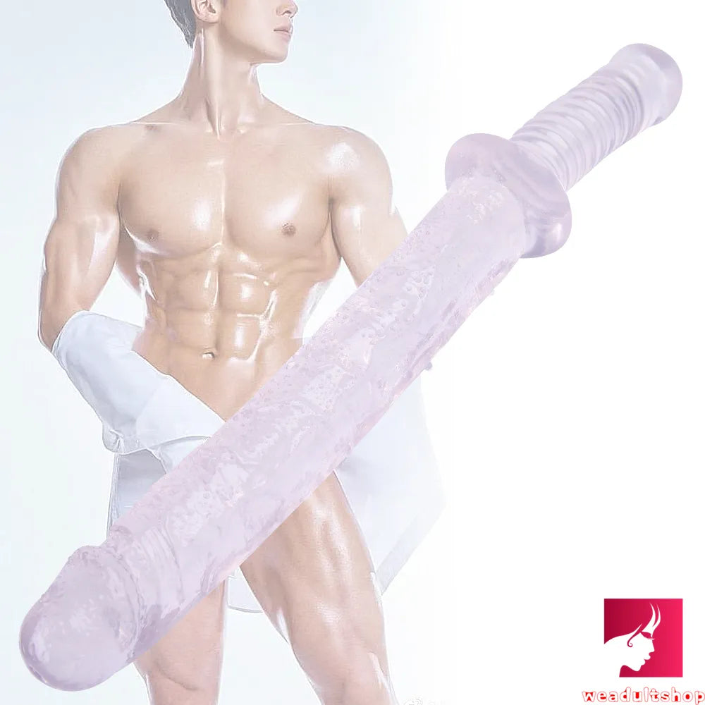 15.35in Realistic Sword Dildo With Handle For Women Masturbation