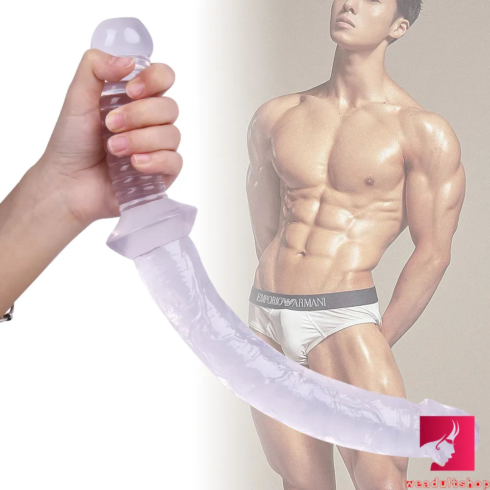 15.35in Realistic Sword Dildo With Handle For Women Masturbation