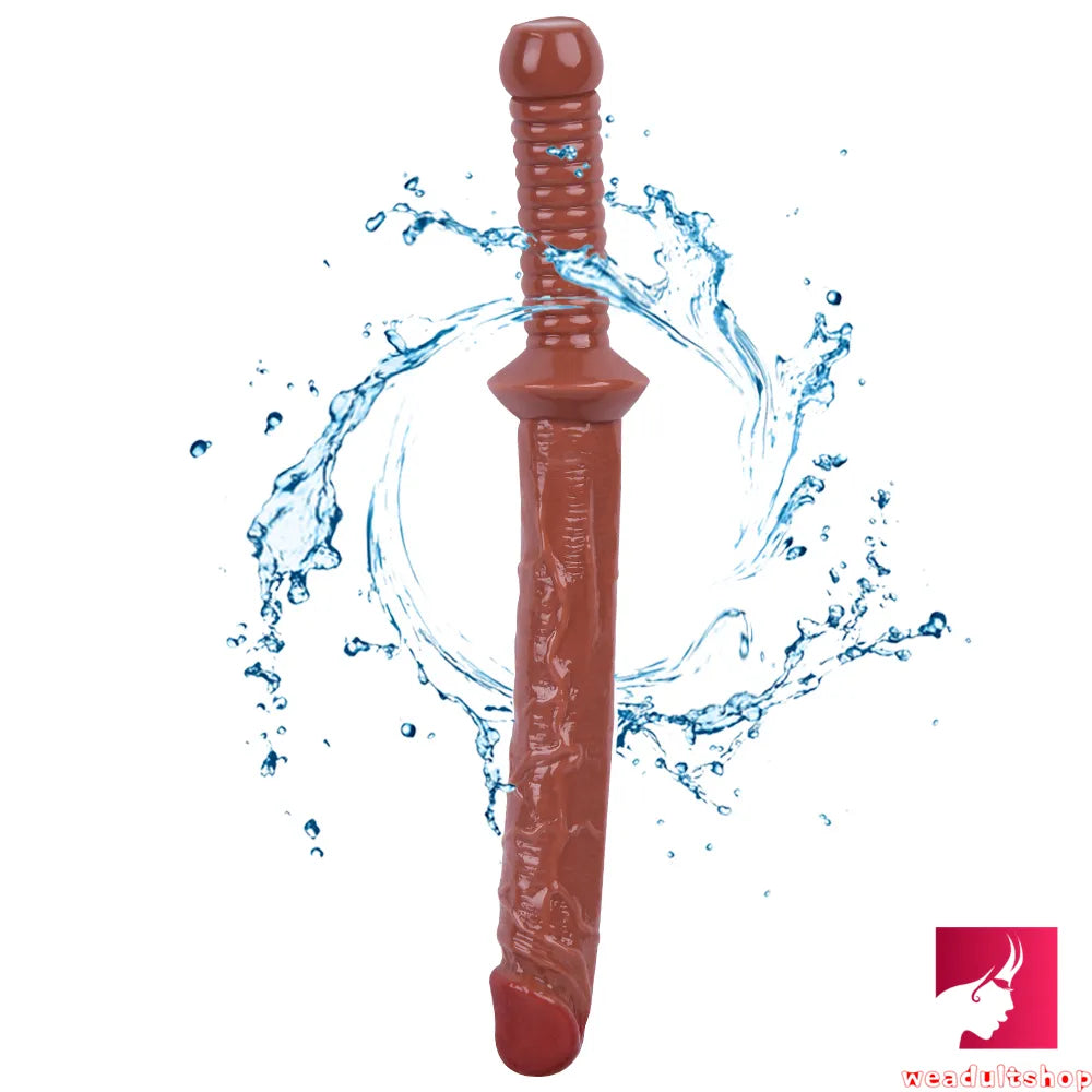 15.35in Realistic Sword Dildo With Handle For Women Masturbation