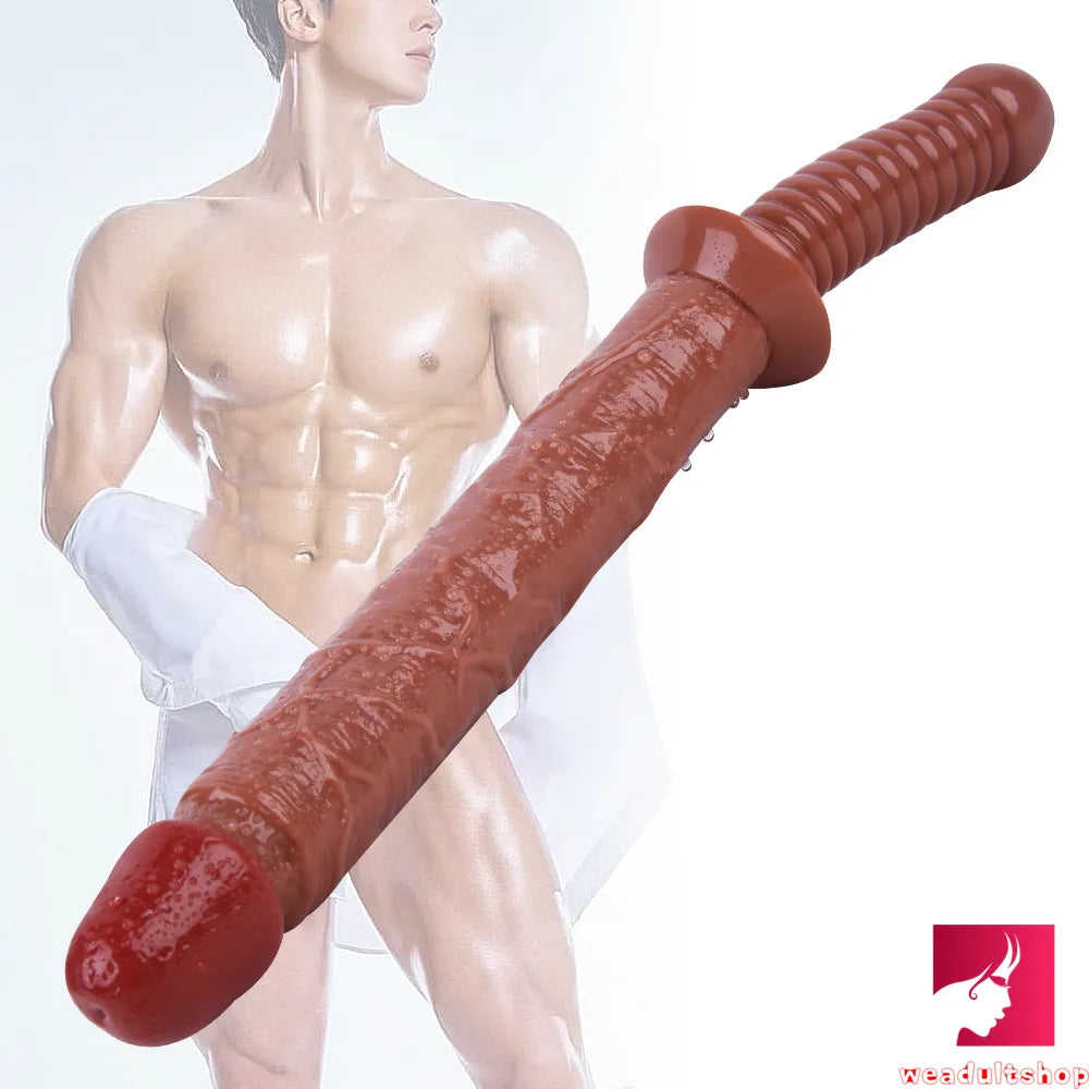 15.35in Realistic Sword Dildo With Handle For Women Masturbation