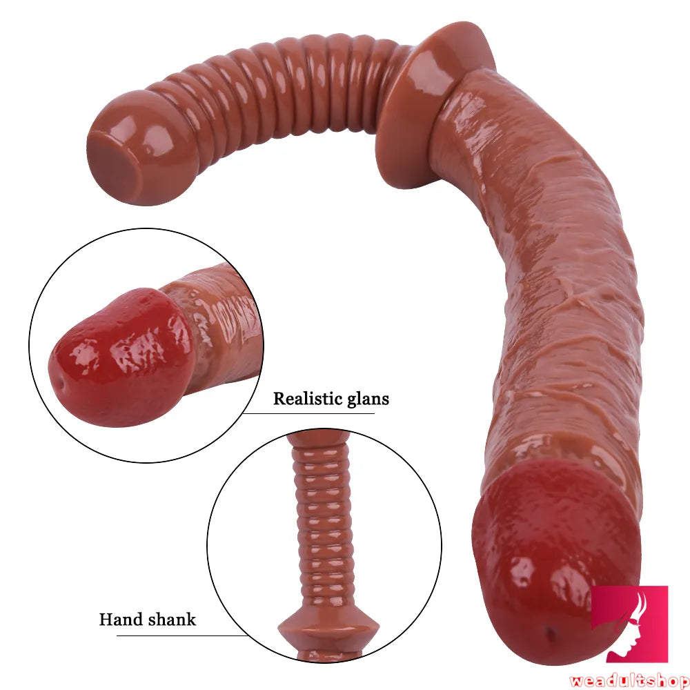 15.35in Realistic Sword Dildo With Handle For Women Masturbation