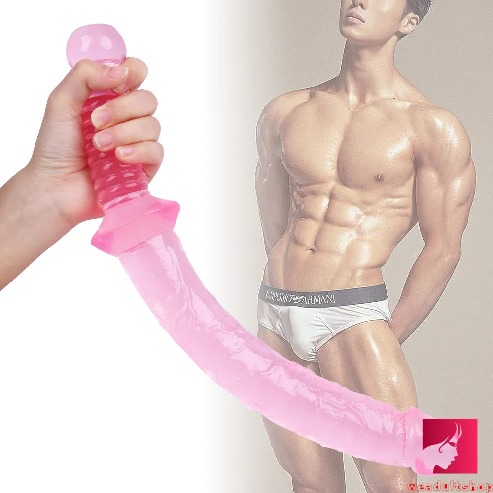15.35in Realistic Sword Dildo With Handle For Women Masturbation