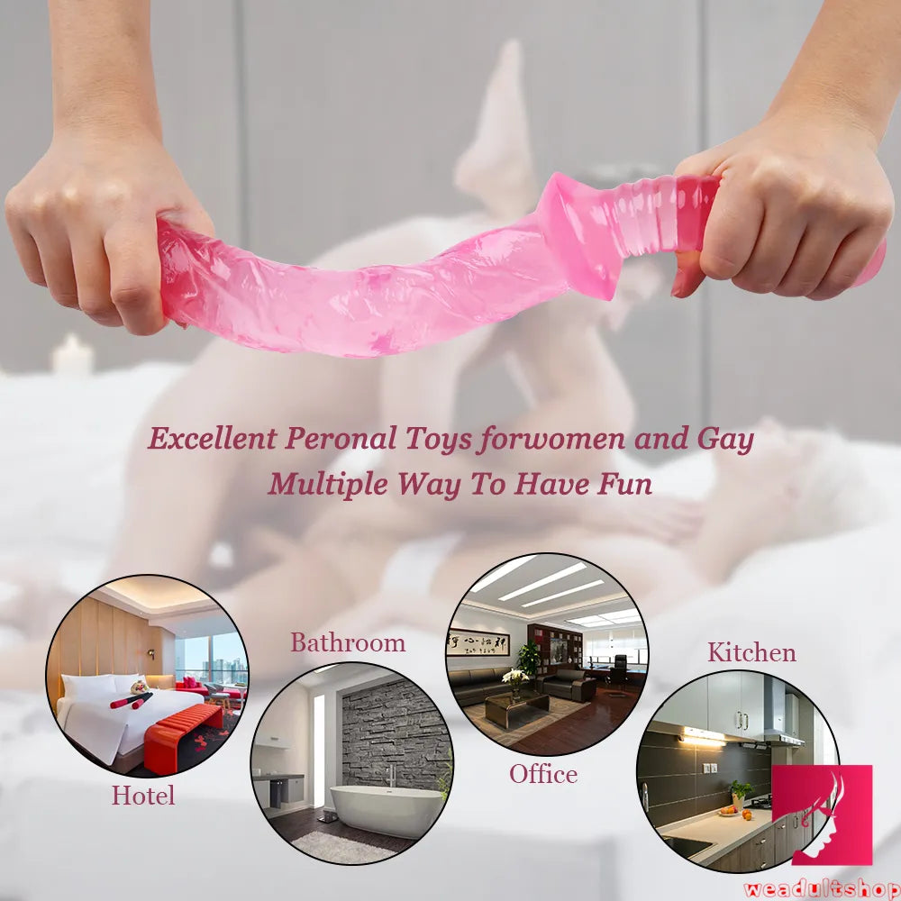 15.35in Realistic Sword Dildo With Handle For Women Masturbation