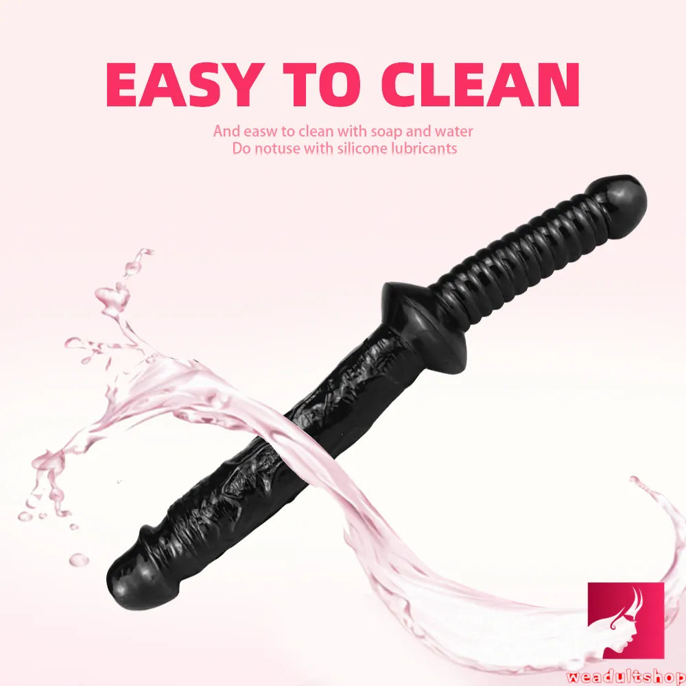 12.99in Big Black Sword Dildo Skin Feeling Realistic Penis Toy