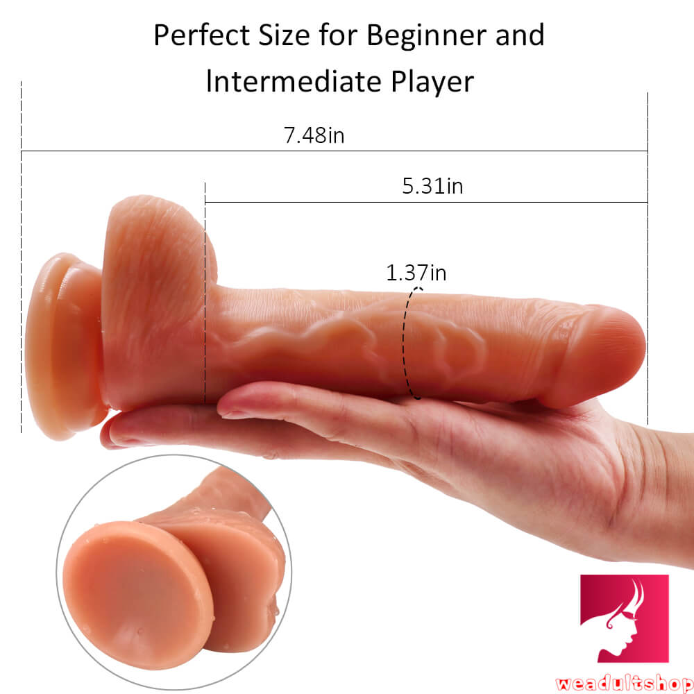 7.48in Double Layer Silicone Dildo For Women Couples Using Sex Toy