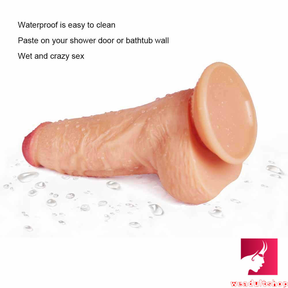 8.26in Dual Layer Curved Dildo Women Men Masturbation Toy