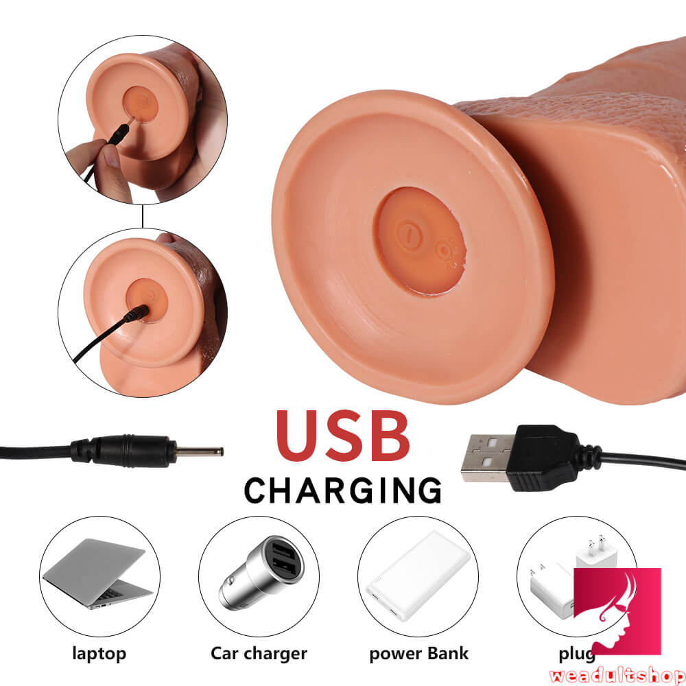 8.85in TPE 20 Frequencies Vibrating Electric Dildo Sex Toy