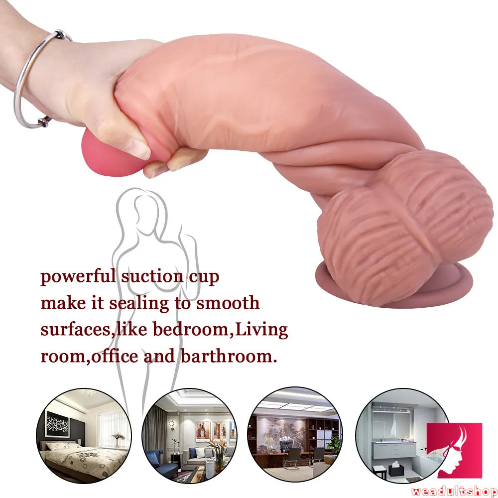 9.84in Couples Sex Playing Large Thick Dildo Adult Sex Toy For Woman