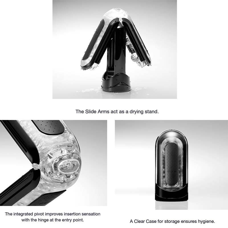 Tenga Flip Zero 3D Hole Japan Sex Toy Black White Cup - Adult Toys