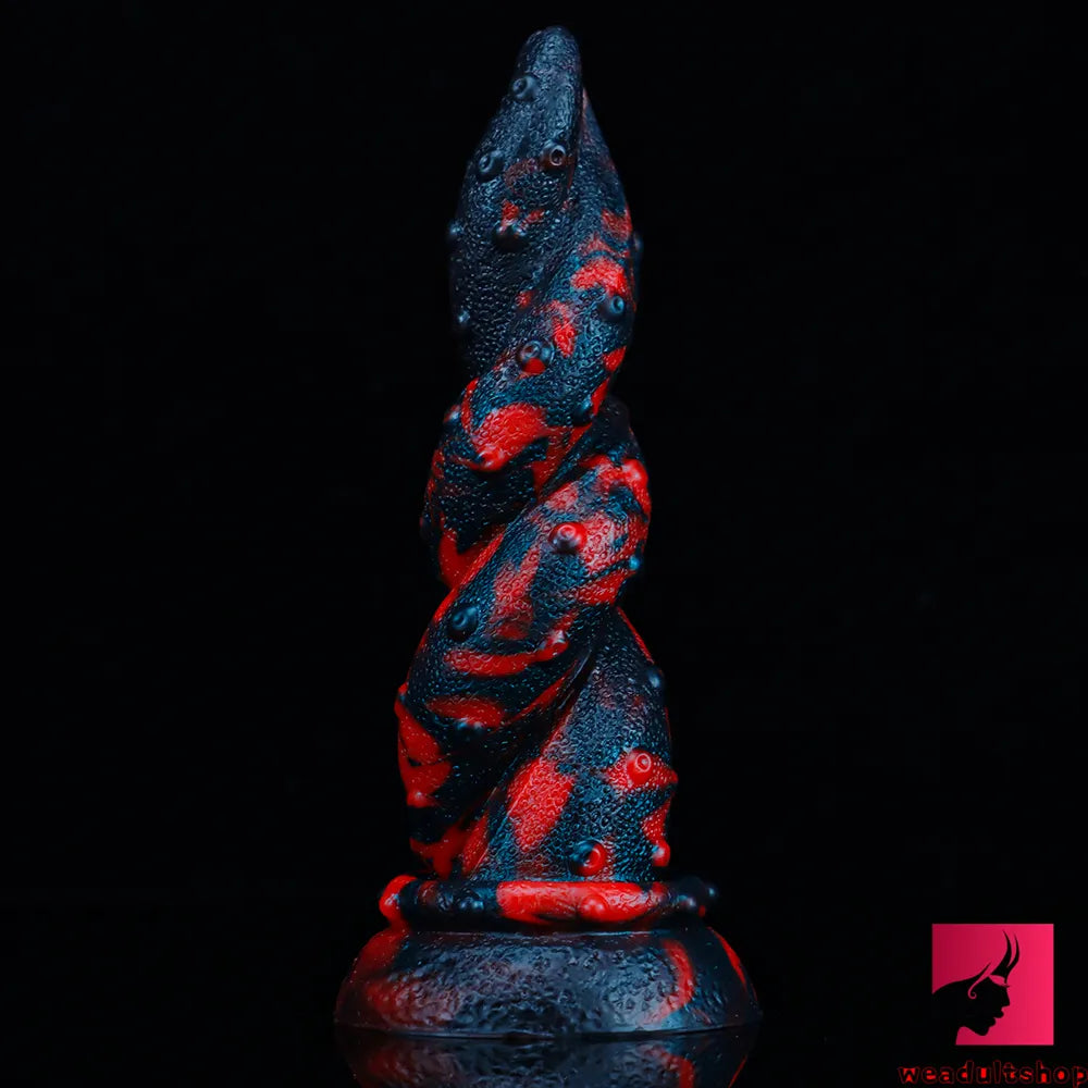 7.95in Fire Design Fantasy Realistic Suction Cup Odd Dildo