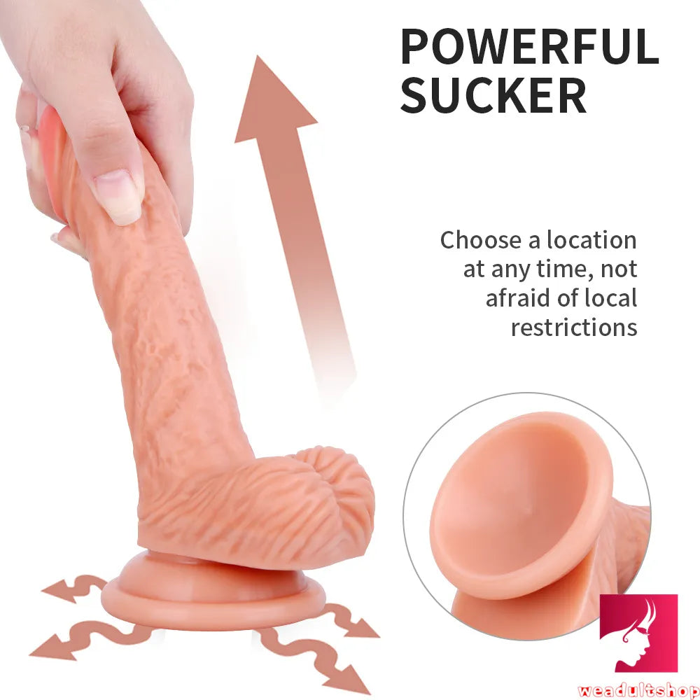 6.3in Curved Flexible Real Looking Dildo Adult Toy For Females