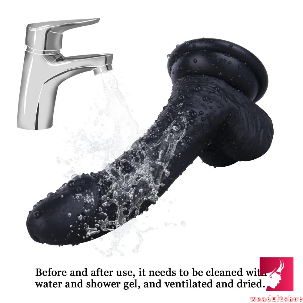 6.3in Curved Flexible Real Looking Dildo Adult Toy For Females