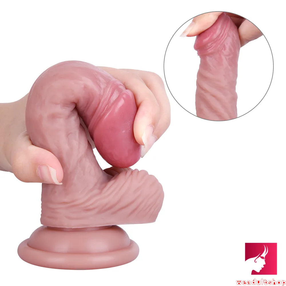6.3in Curved Flexible Real Looking Dildo Adult Toy For Females
