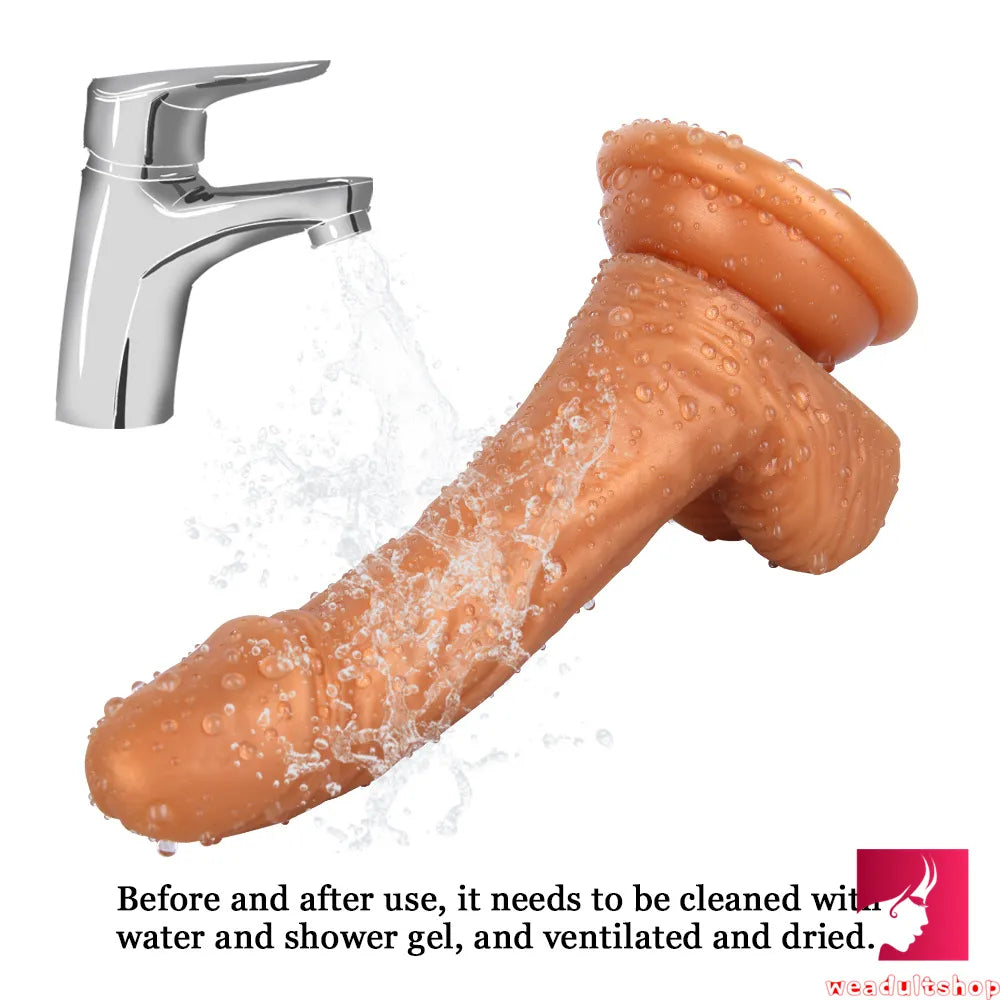 6.3in Curved Flexible Real Looking Dildo Adult Toy For Females