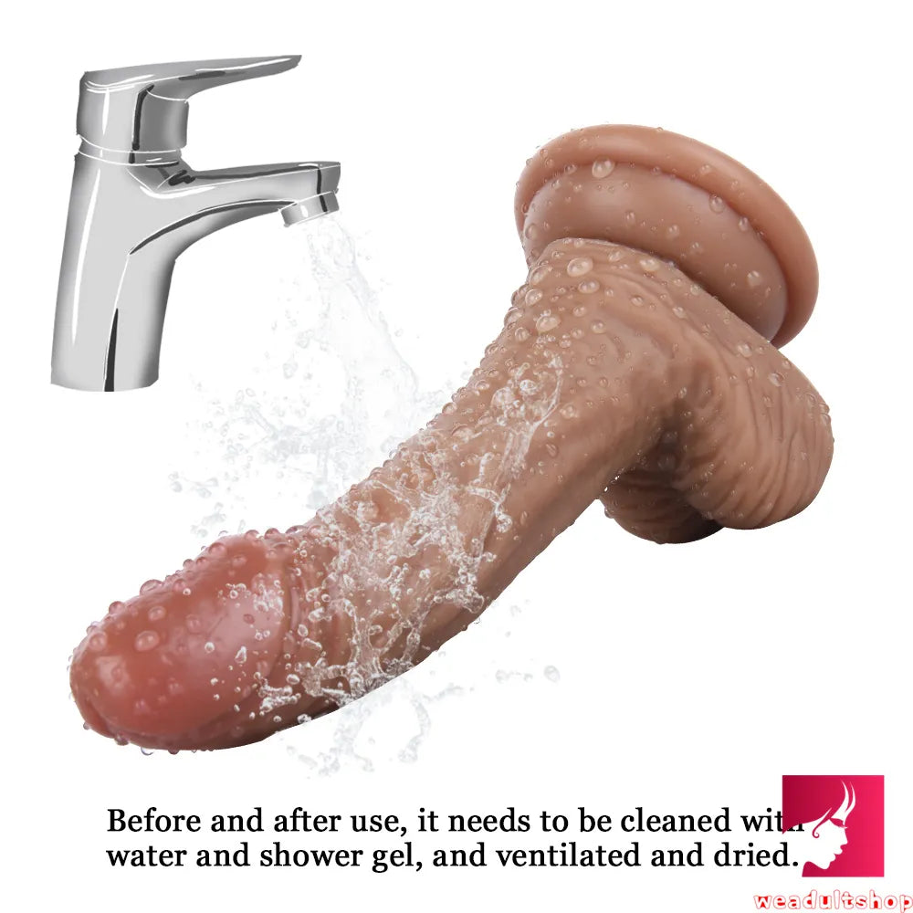 6.3in Curved Flexible Real Looking Dildo Adult Toy For Females