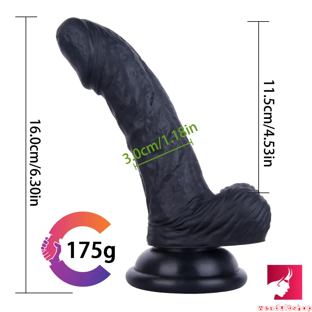 6.3in Curved Flexible Real Looking Dildo Adult Toy For Females