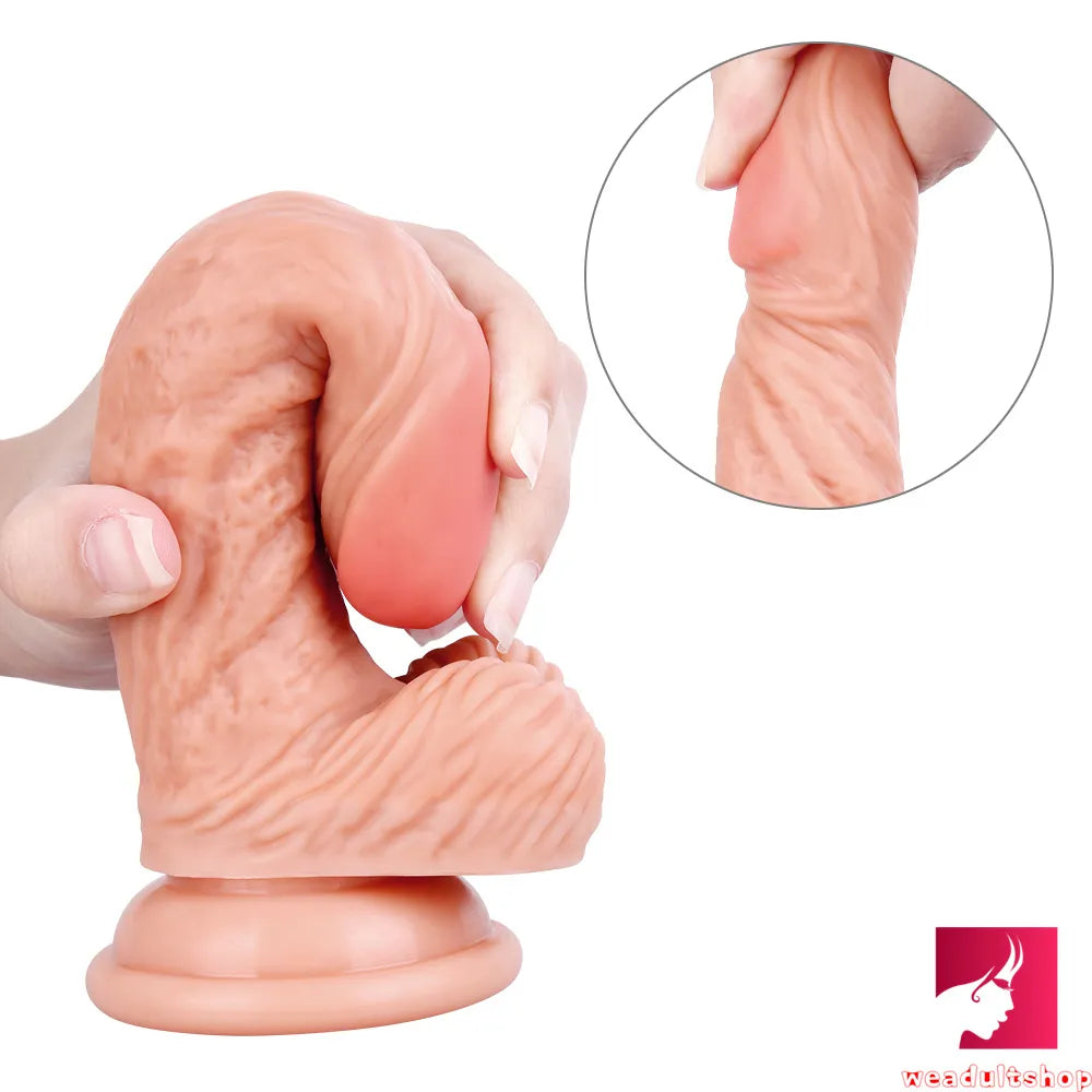 6.3in Curved Flexible Real Looking Dildo Adult Toy For Females