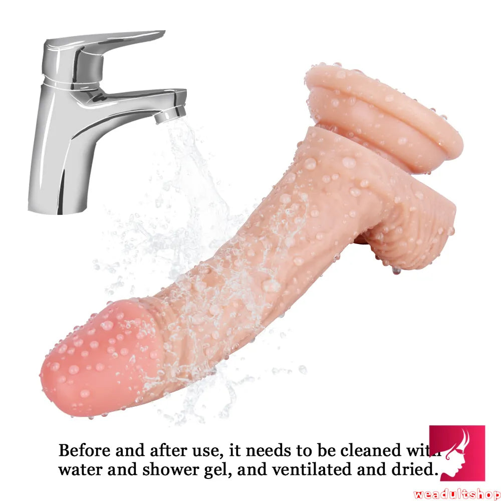 6.3in Curved Flexible Real Looking Dildo Adult Toy For Females