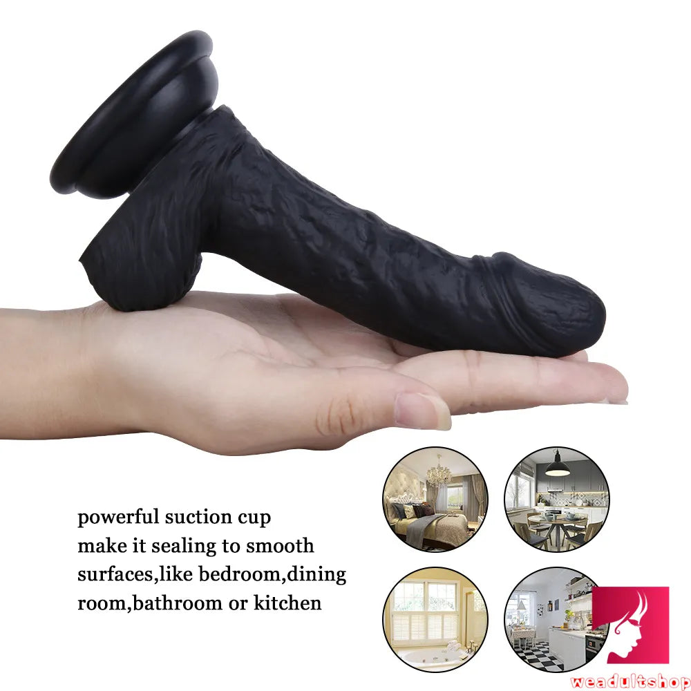 6.3in Curved Flexible Real Looking Dildo Adult Toy For Females