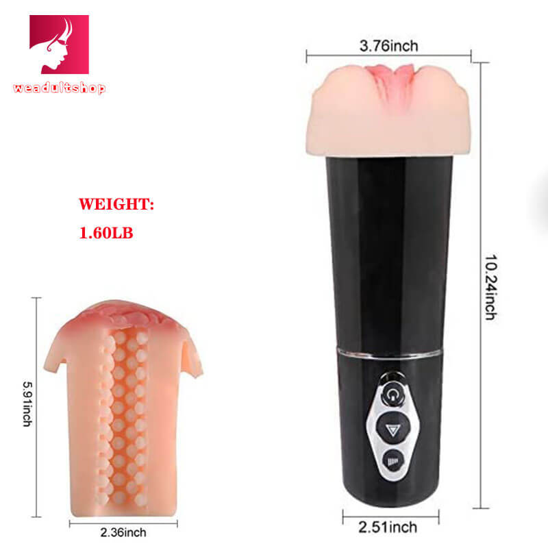 10 Mode Silicone Smart Vibrating Pocket Pussy - Adult Toys