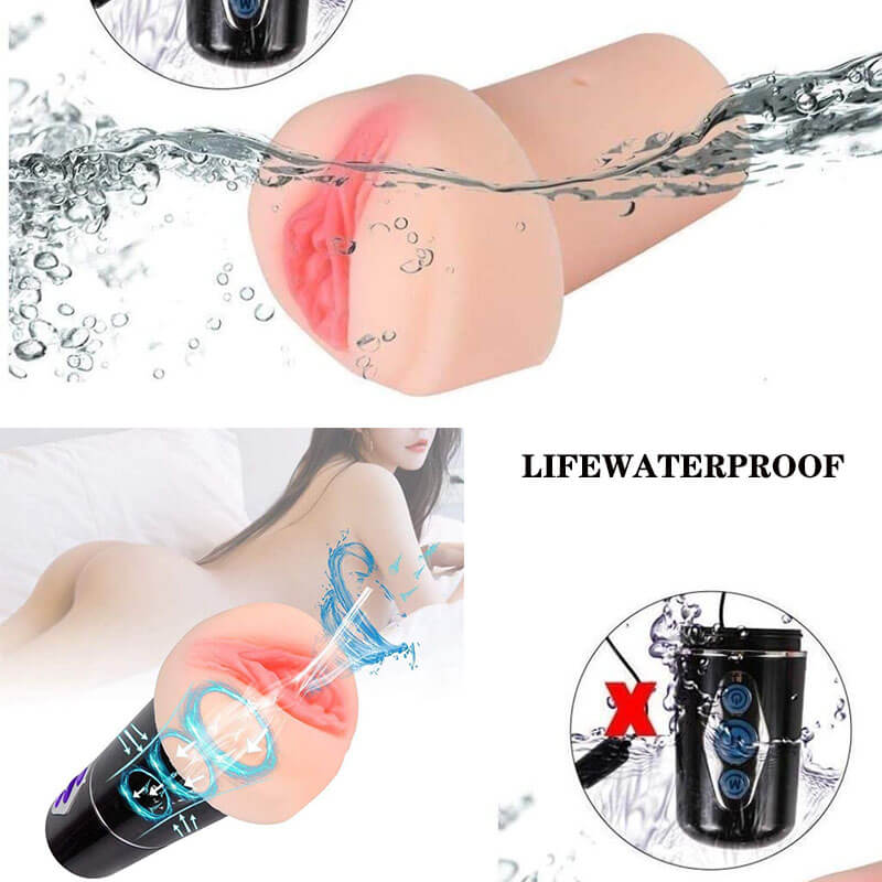 10 Mode Silicone Smart Vibrating Pocket Pussy - Adult Toys