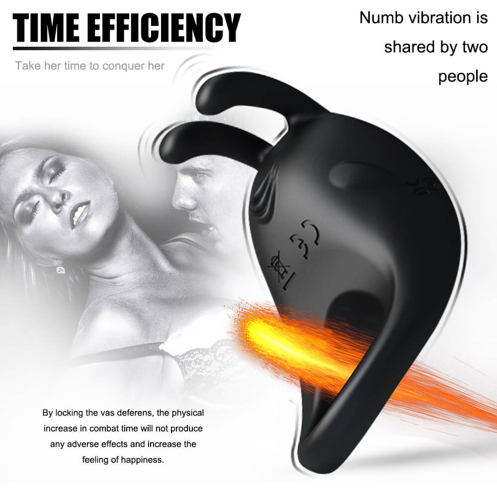 Fat Rabbit 7 Frequency Vibrating Penis Ring Sex Vibrator For Women - Adult Toys