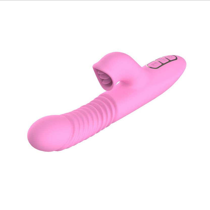 Dibe Trusting Rotating Tongue Licking Vagina Prostate Orgasm Vibrator - Adult Toys