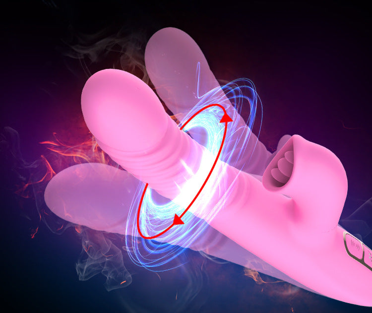 Dibe Trusting Rotating Tongue Licking Vagina Prostate Orgasm Vibrator - Adult Toys