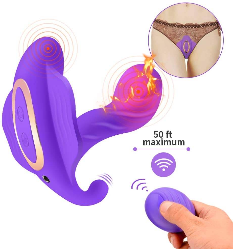 Soft Butterfly Strap on Vibrator Wireless Wearable Massager Soft Butterfly Strap on Vibrator Wireless Wearable Massager