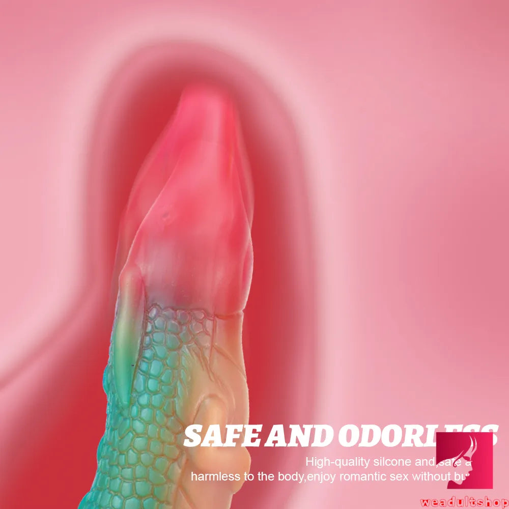 7.64in Beautiful Makeup Lifelike Dragon Soft Dildo Adult Toy