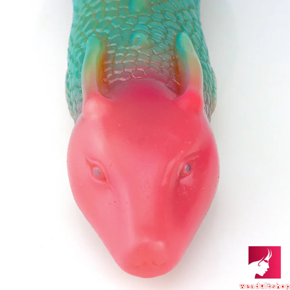 7.64in Beautiful Makeup Lifelike Dragon Soft Dildo Adult Toy