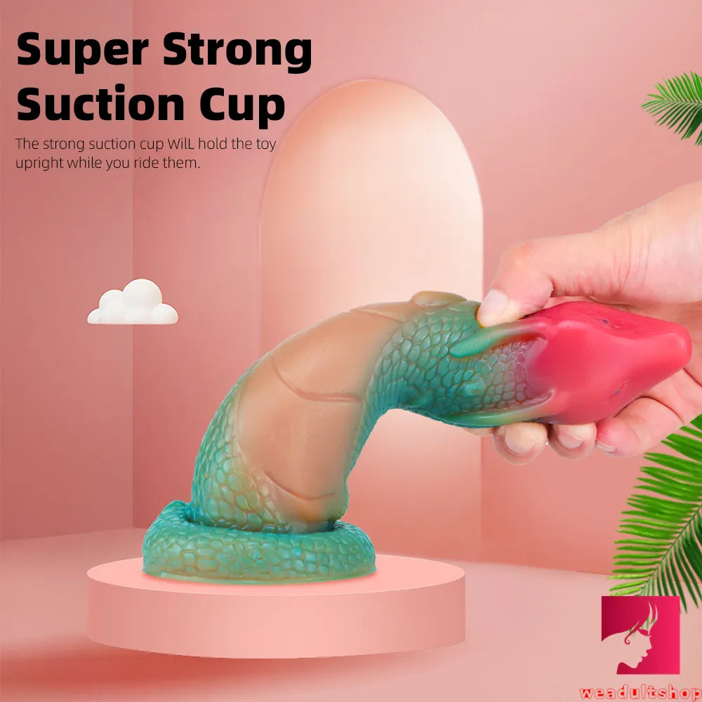 7.64in Beautiful Makeup Lifelike Dragon Soft Dildo Adult Toy