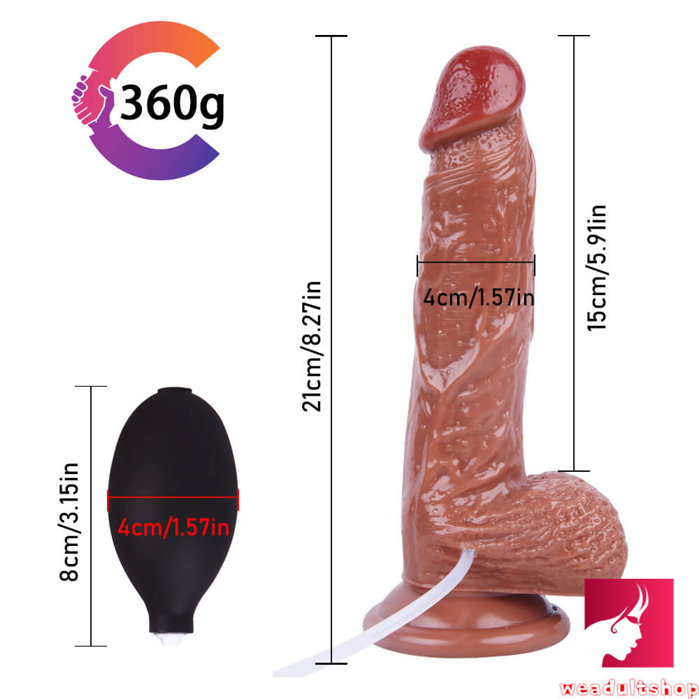 8.27in Wife Using Dildo Pressing Cumming Adult Toy