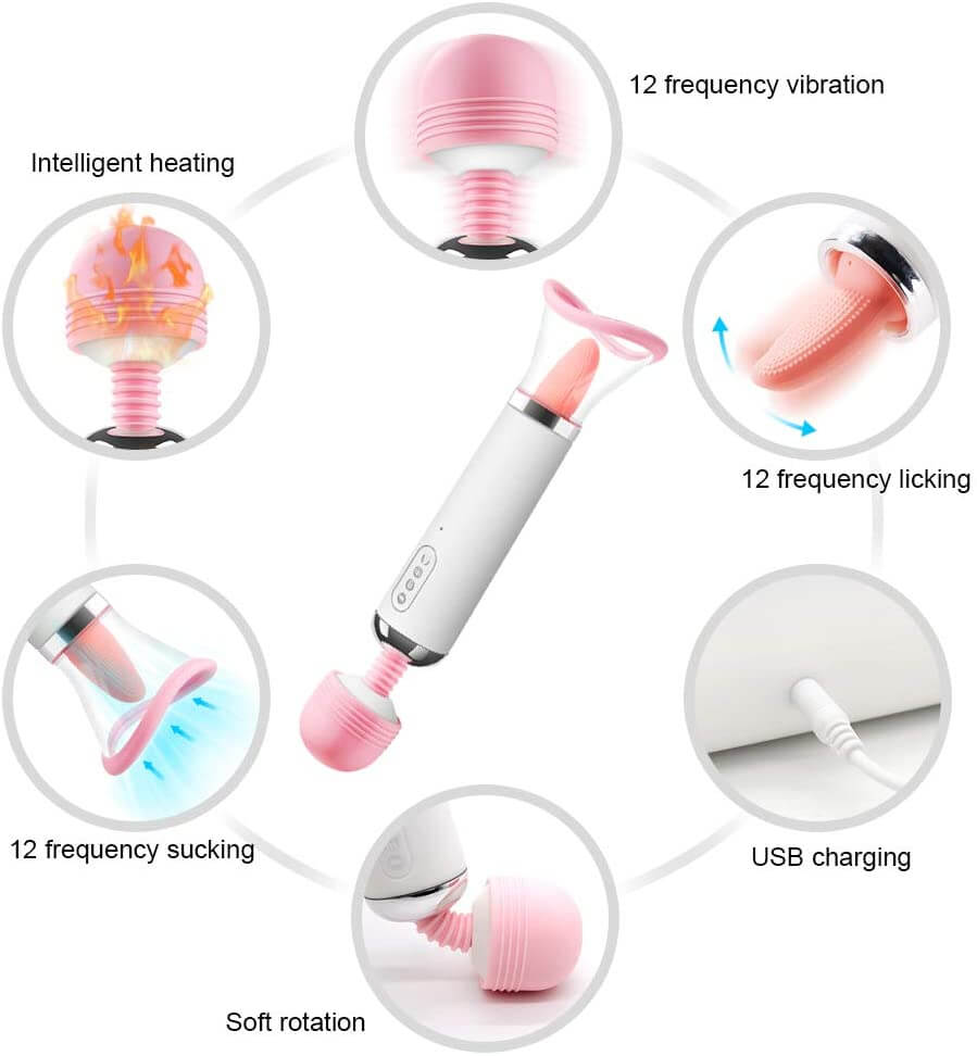 Magic Wand Vibrator Original AV Licking Heating Massager - Adult Toys