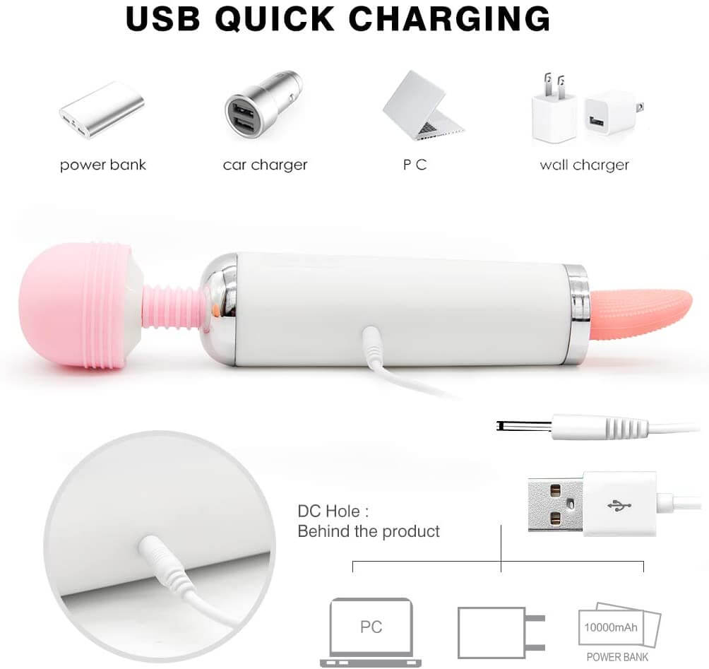 Magic Wand Vibrator Original AV Licking Heating Massager - Adult Toys