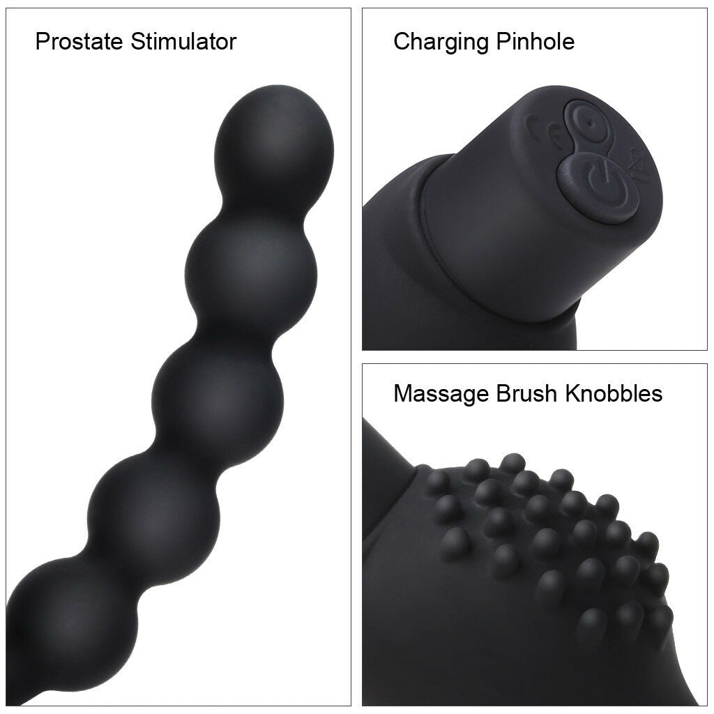 Male Prostate Massage Butt Plug 10 Frequencies Vibrating Sex Toy - Adult Toys