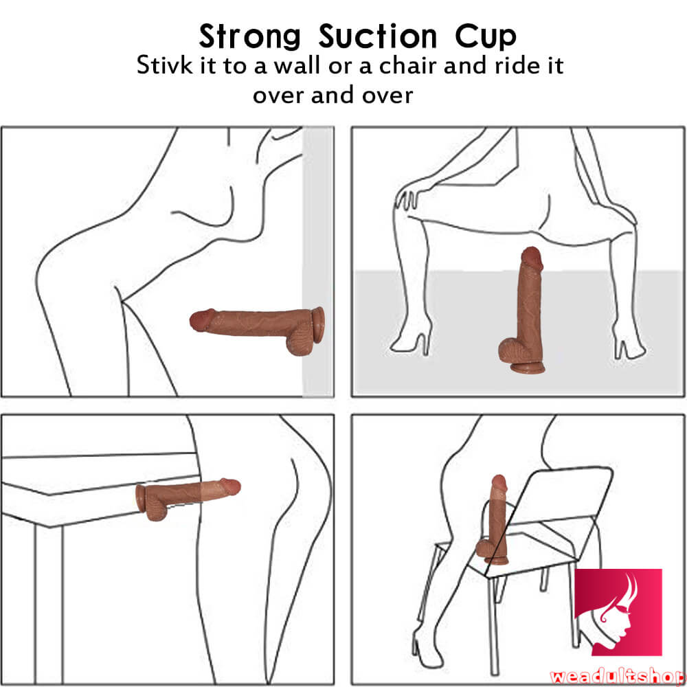 8.26in Double Layer Silicone Lifelike Dildo Adult Sex Toy