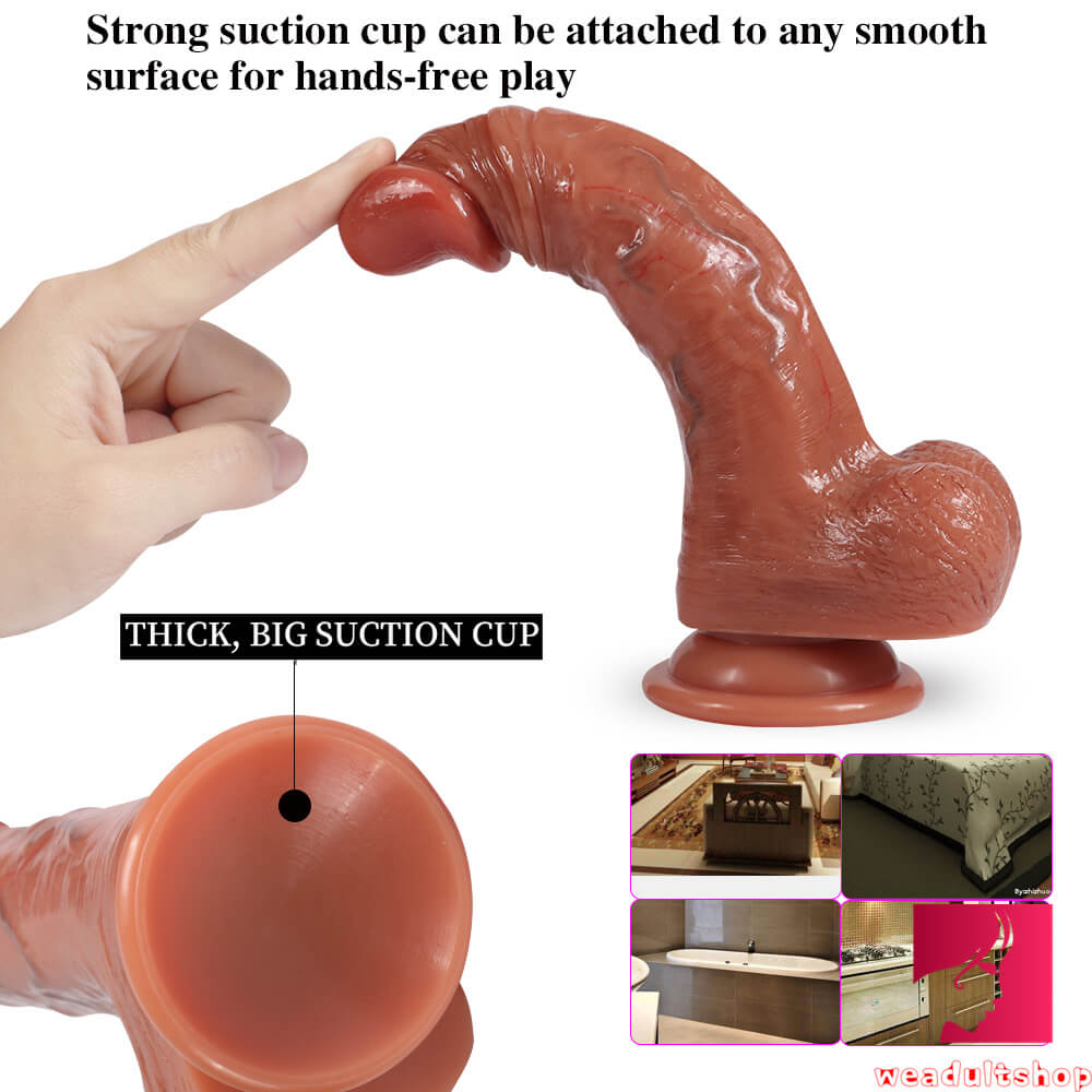 7.87in Lifelike Real Dildo With Blue Veins Lifelike Glans Toy