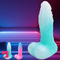 5.51in Silicone Uncut Luminous Monster Soft Dildo For Women Men Prostate